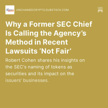 Endine SEC-i küberjuht: SEC-i viis žetoonidele väärtpaberitele nimetada ei ole õiglane