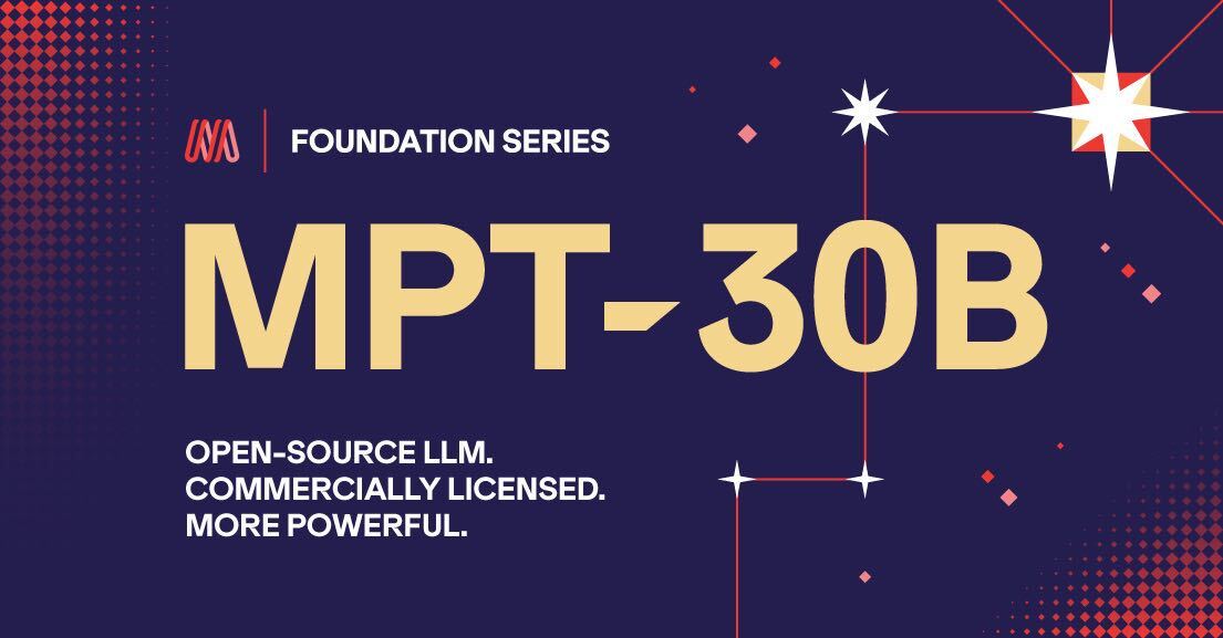 MosaicML's latest LLMs, MPT-30B Base, Instruct, & Chat, outshine GPT-3, using only 30B parameters.