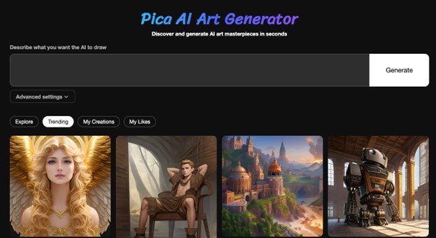 Pica AI art generator online: Create stunning AI art in seconds