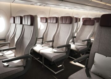 Qantas rivela le cabine Economy per l'A350 a lungo raggio nel progetto Sunrise