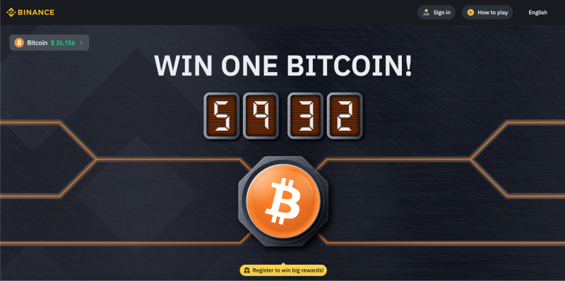 De Binance Bitcoin Button Game is terug: win 1 BTC! | Bitcoin Chaser