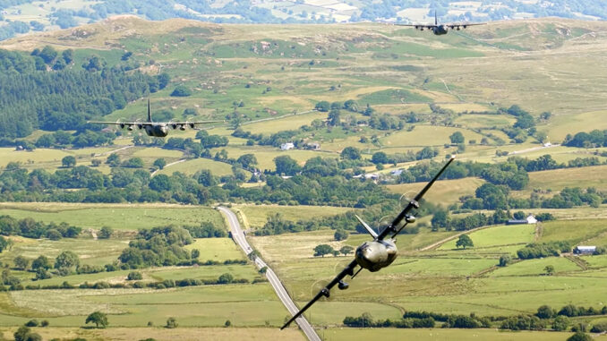 Watch Three RAF C-130Js Fly Through The Mach Loop For The Last Time Last Week