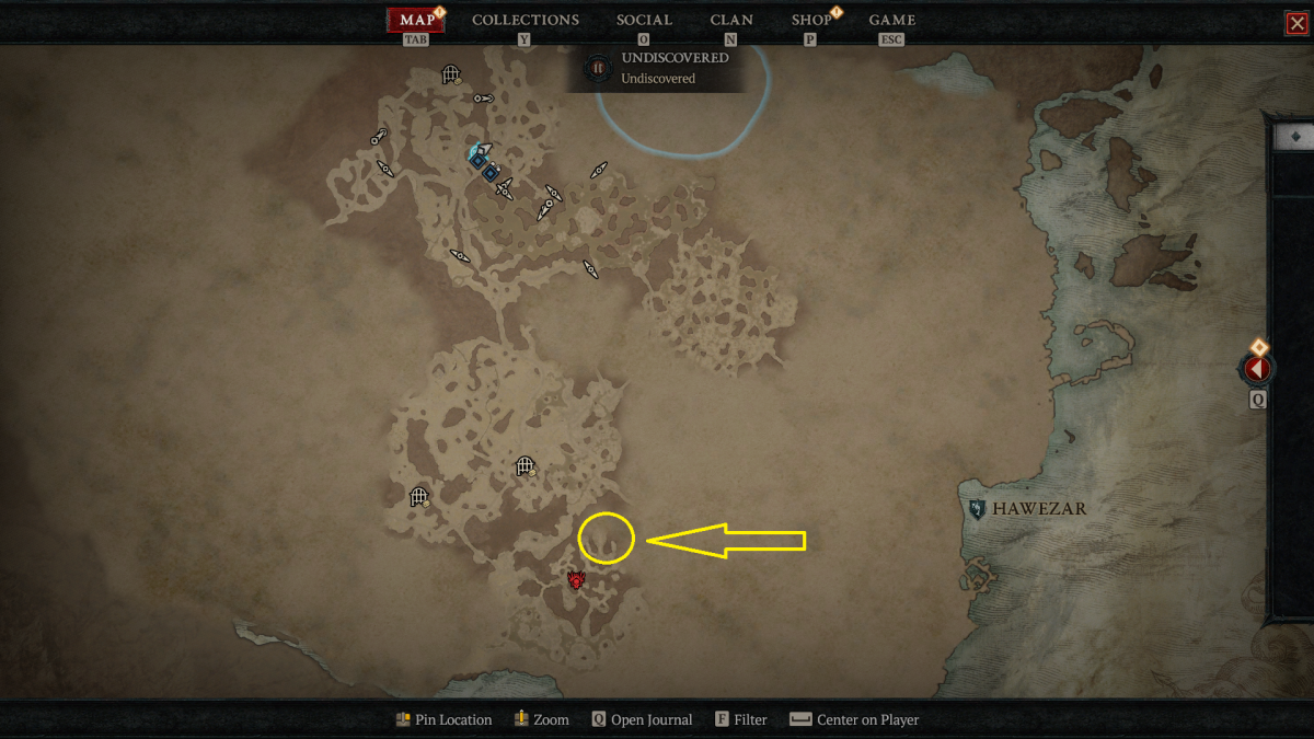 Où trouver le donjon Shadowed Plunge dans Diablo 4