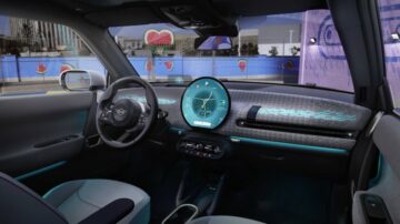 Wnętrze Mini Cooper 2025 charakteryzuje się minimalistycznym designem retro i masywnym ekranem