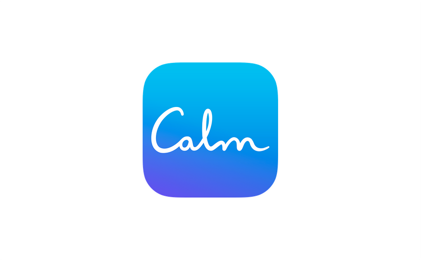 Логотип приложения Calm на белом фоне