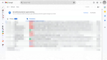 Gmail에서 향상된 세이프 브라우징 모드를 켜길 원합니다.