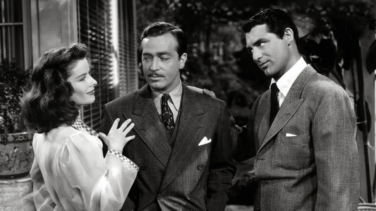 (L-R) Katharine Hepburn, James Stewart, and Cary Grant in The Philadelphia Project.