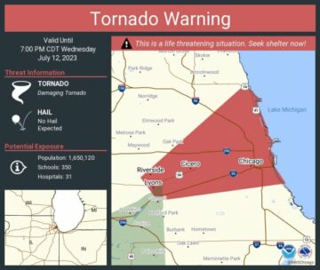 Ground stops at ORD and MDW airports in Chicago, tornado warning for O’Hare