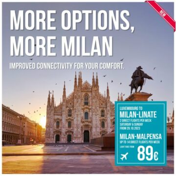 Luxair bo letel v Milano Linate