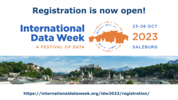 International Data Week 2023 (および SciDataCon 2023) への登録が開始されました。 - CODATA、科学技術データ委員会