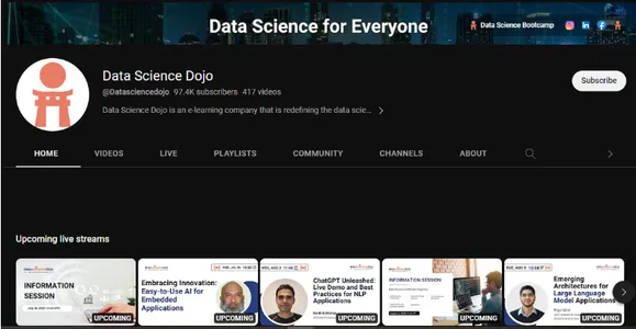 Data Science Dojo’s YouTube channel