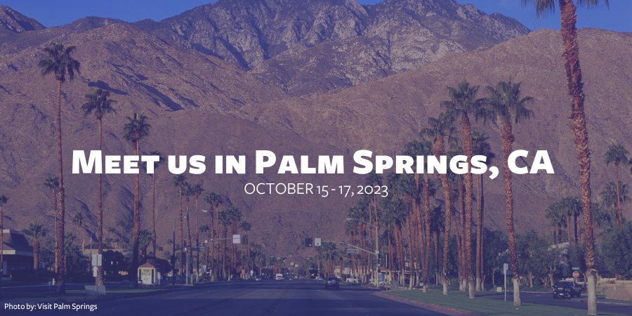 Meet us in palm springs graphic