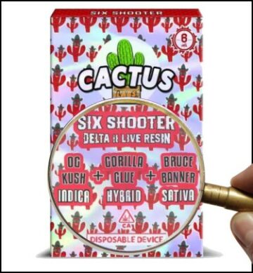 Indica-, Sativa- ja hybridi-kannabiskanta, kaikki valmiiksi ladattuina yhdessä vape-kynässä? - Cactus Six Shooter Review