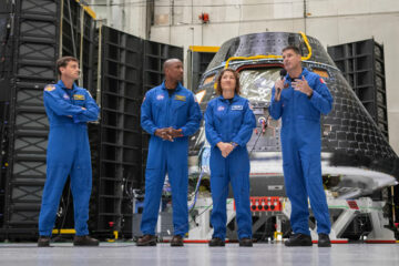 Artemis 2 astronauts get first look at their Orion moonship