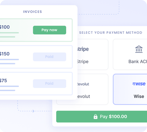 Faça pagamentos diretamente em sua ferramenta de automação de pagamentos