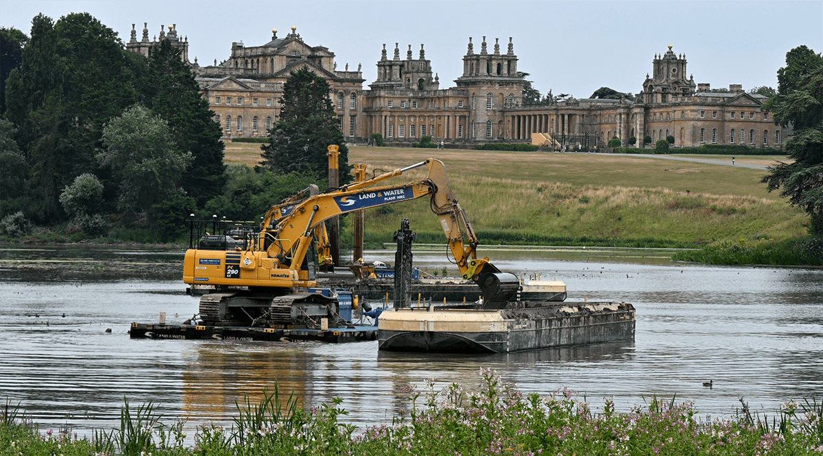 Blenheim palace work is one of largest ever inland dredge projects completed in the UK | Envirotec