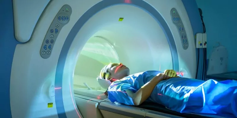 Patient in MRI machine