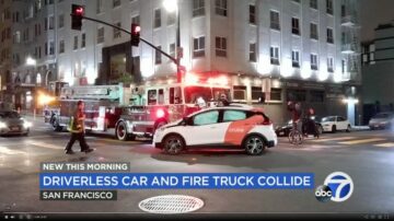 Un robotaxi de croisière entre en collision avec un camion de pompiers de San Francisco qui se dirige vers une urgence