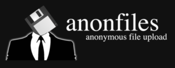 Ikona hostingu plików AnonFiles rzuca ręcznik, domena na sprzedaż