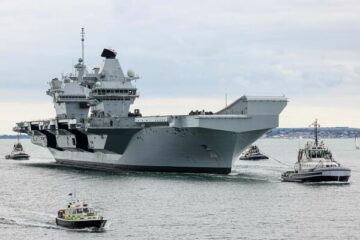 HMS Prince of Wales palaa Portsmouthiin ennen Atlantin käyttöönottoa