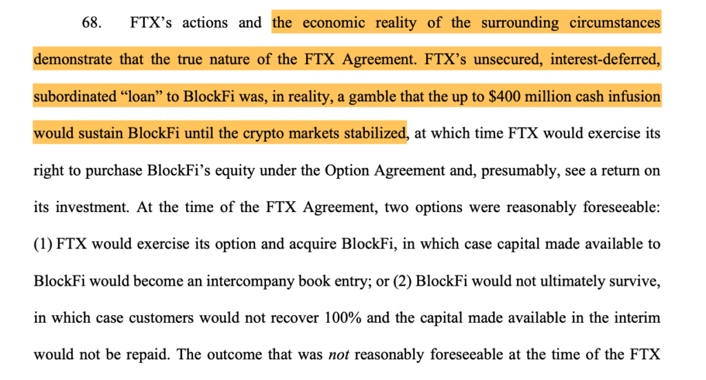 BlockFi desafía a FTX en una disputa legal sobre pagos