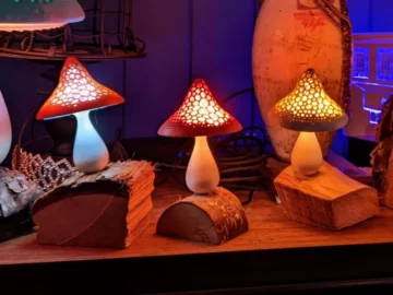 Lav en Voronoi Mushroom WiFi Controlled Night Light