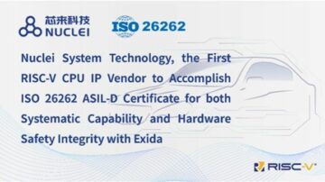 Nuclei, världens första RISC-V CPU IP-leverantör, uppnår ISO 26262 ASIL-D produktcertifikat