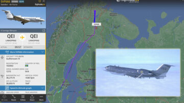 Svensk etterretningsinnsamlingsfly utfører overvåkingsoppdrag over Finland