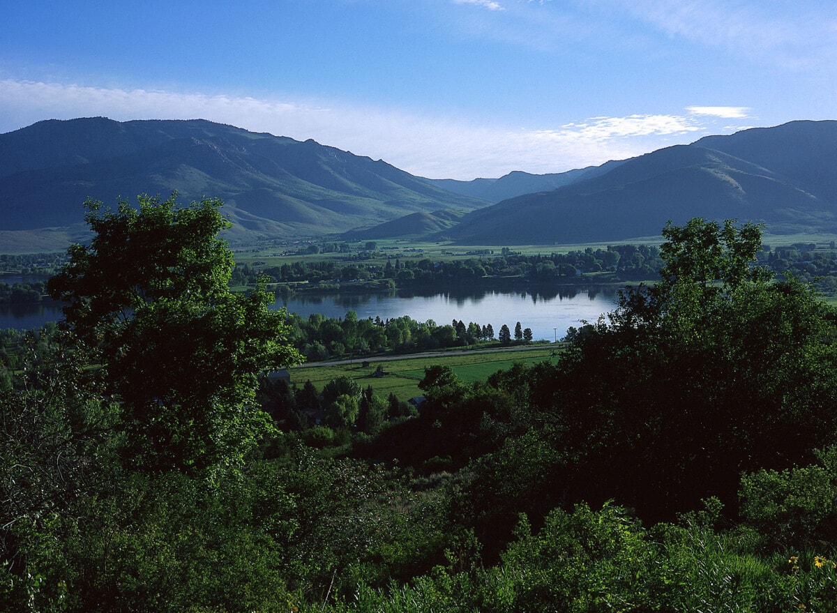 Prachtige Ogden Valley met Pineview Reservoir, Utah