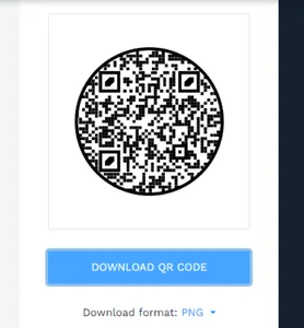 Final design of QR code from the free version of Becaonstack’s QR code solution