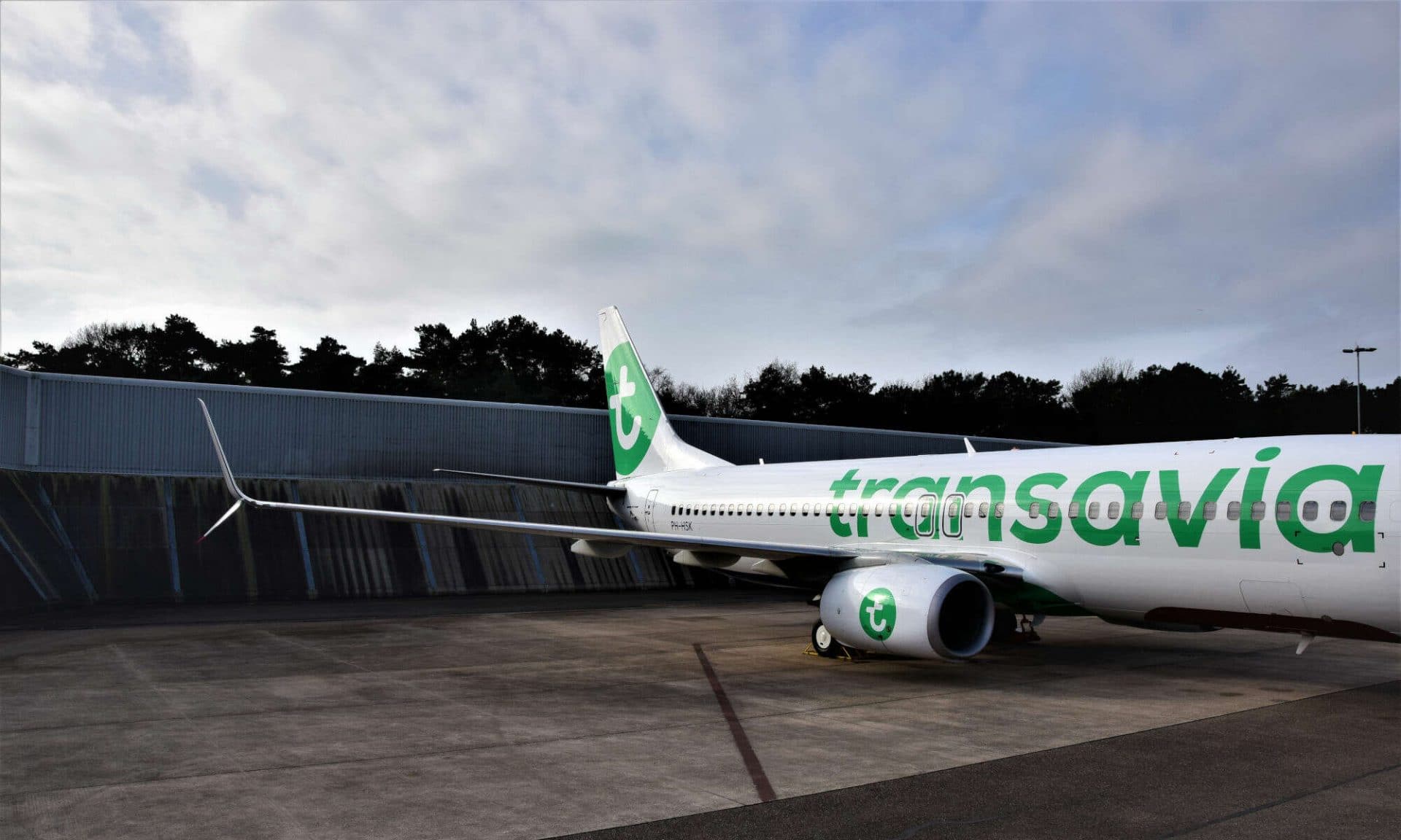 A Transavia plane blocks taxiway at Ibiza airport, causing delays in departures and arrivals