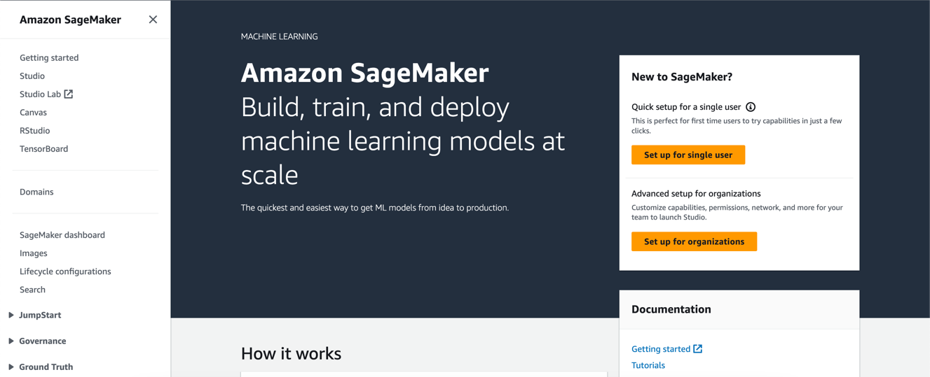 Amazon SageMaker ทำให้การตั้งค่า Amazon SageMaker Studio ง่ายขึ้นสำหรับผู้ใช้แต่ละราย | อเมซอนเว็บเซอร์วิส