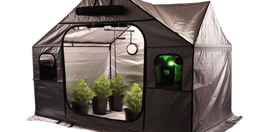 Example of an attic grow tent