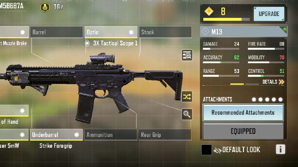 M13 Weapon Stats