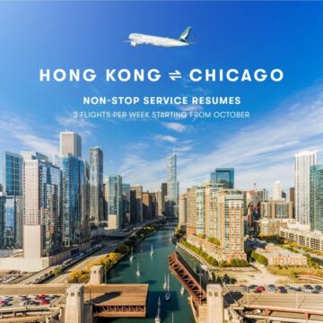 Cathay Pacific palauttaa Hongkongin ja Chicagon välisen reitin