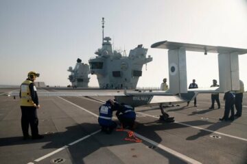 Fixed-wing UAS completes RN carrier resupply proof-of-concept trial