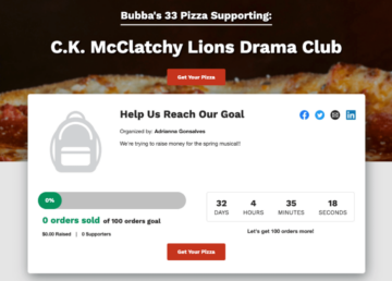 Maximizando os esforços de arrecadação de fundos com uma campanha de arrecadação de fundos da Bubba's 33 Pizza - GroupRaise