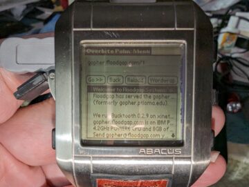 Mobile Gopher Client bringer Fossil Wrist PDA Online