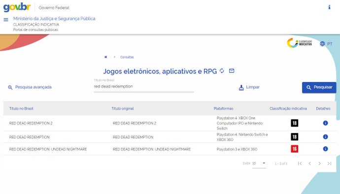 ब्राज़ील में निंटेंडो स्विच के लिए RDR2 रेटेड
