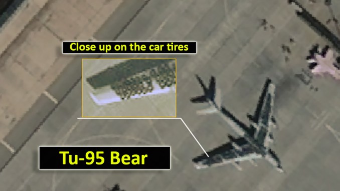 Satellite Imagery Shows Russian Tu-95 Bomber Covered With Car Tires - The Aviationist