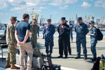 Les joueurs de Sea Breeze terminent l'exercice en mer Noire, première série depuis la guerre