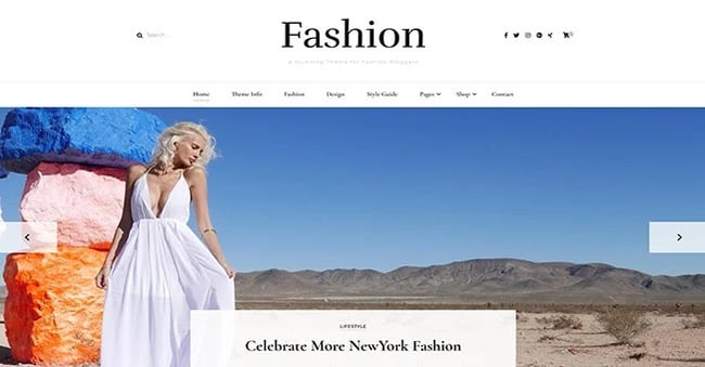 WordPress blog theme free: Blossom Fashion