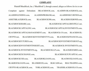 BlackRock beder retten om undertrykkelse af 44 copycat-websteder, hvoraf nogle crypto tilstødende