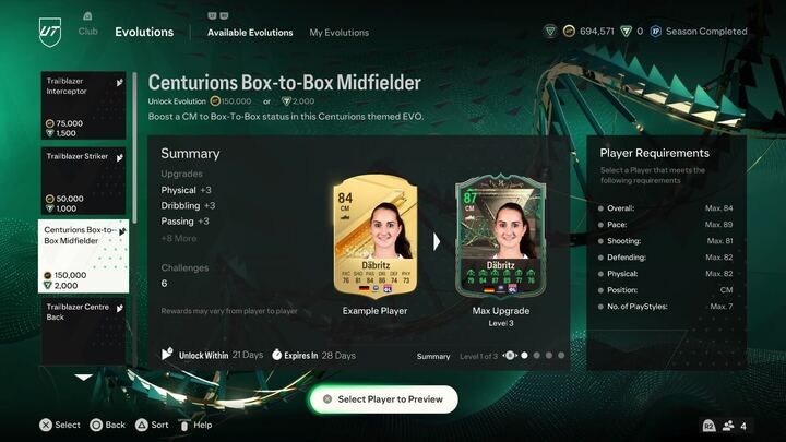 FC 24 Centurions Box-to-Box-Mittelfeldspieler-Entwicklungsleitfaden