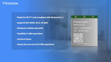 Fibocom نے براڈ بینڈ ورلڈ فورم 7 میں Wi-Fi 170 ماڈیول WN2023-GL کا آغاز کیا۔ آئی او ٹی ناؤ خبریں اور رپورٹس