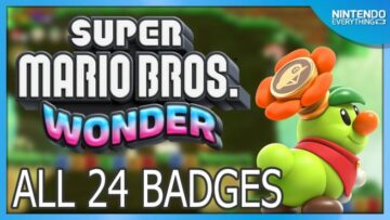 รายชื่อ Badges ทั้ง 24 อันใน Super Mario Bros. Wonder
