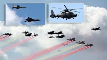 Siin on koosseisud, mis harjutasid Lõuna-Korea relvajõudude päeva lendlevat möödasõitu