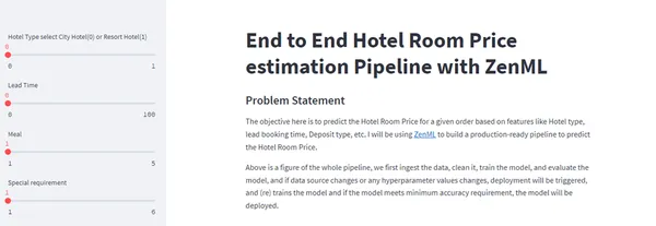 Demo Application of Hotel Room Pricing Using MLOps