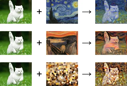Style transfer using generative AI and neural networks.