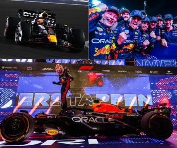 נהג המירוצים של אורקל רד בול מקס ורסטפן זוכה באליפות העולם השלישית ברציפות לנהגי F1